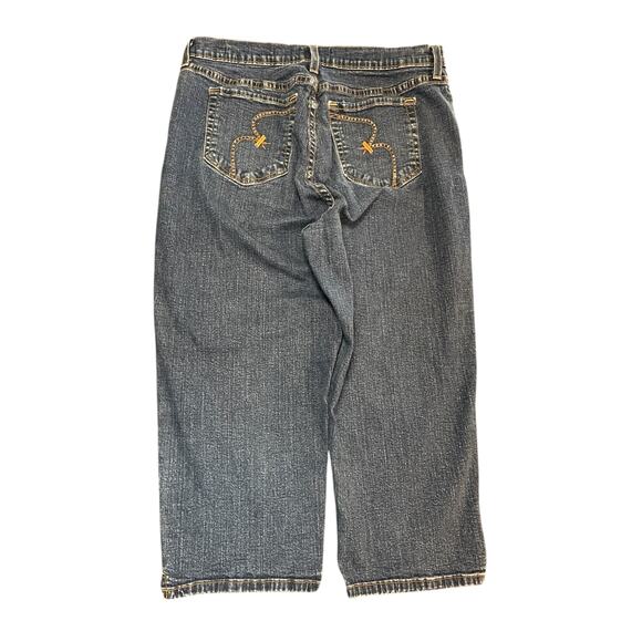 Not Your Daughters Jeans Womens 14 Blue Denim Straight Leg Capris Everyday USA - Picture 2 of 13